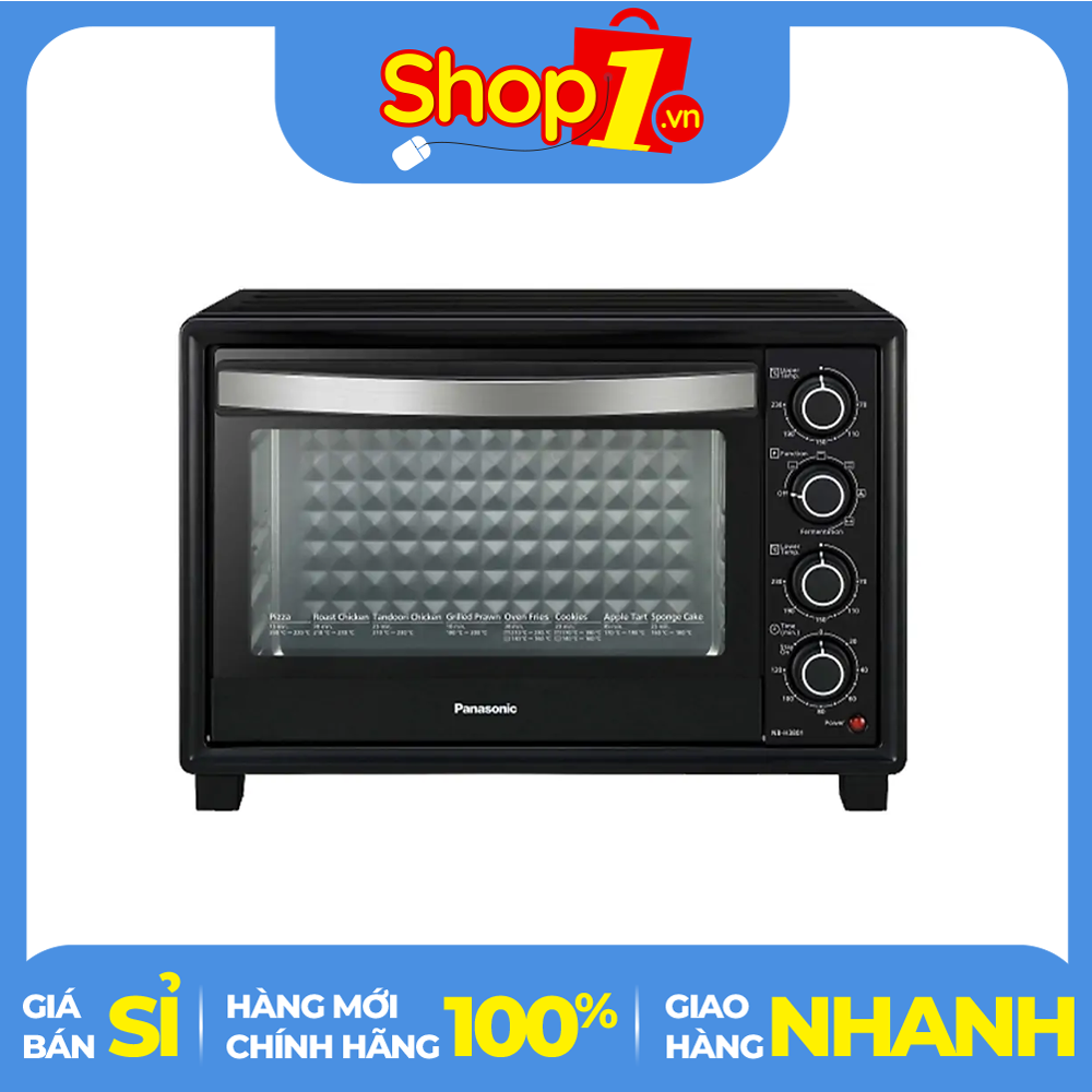 Lò nướng panasonic nb-h3203kra 32 lít - công suất 1500w, nhiệt độ tối đa 70-230℃, chức năng hẹn giờ tối đa 120 phút