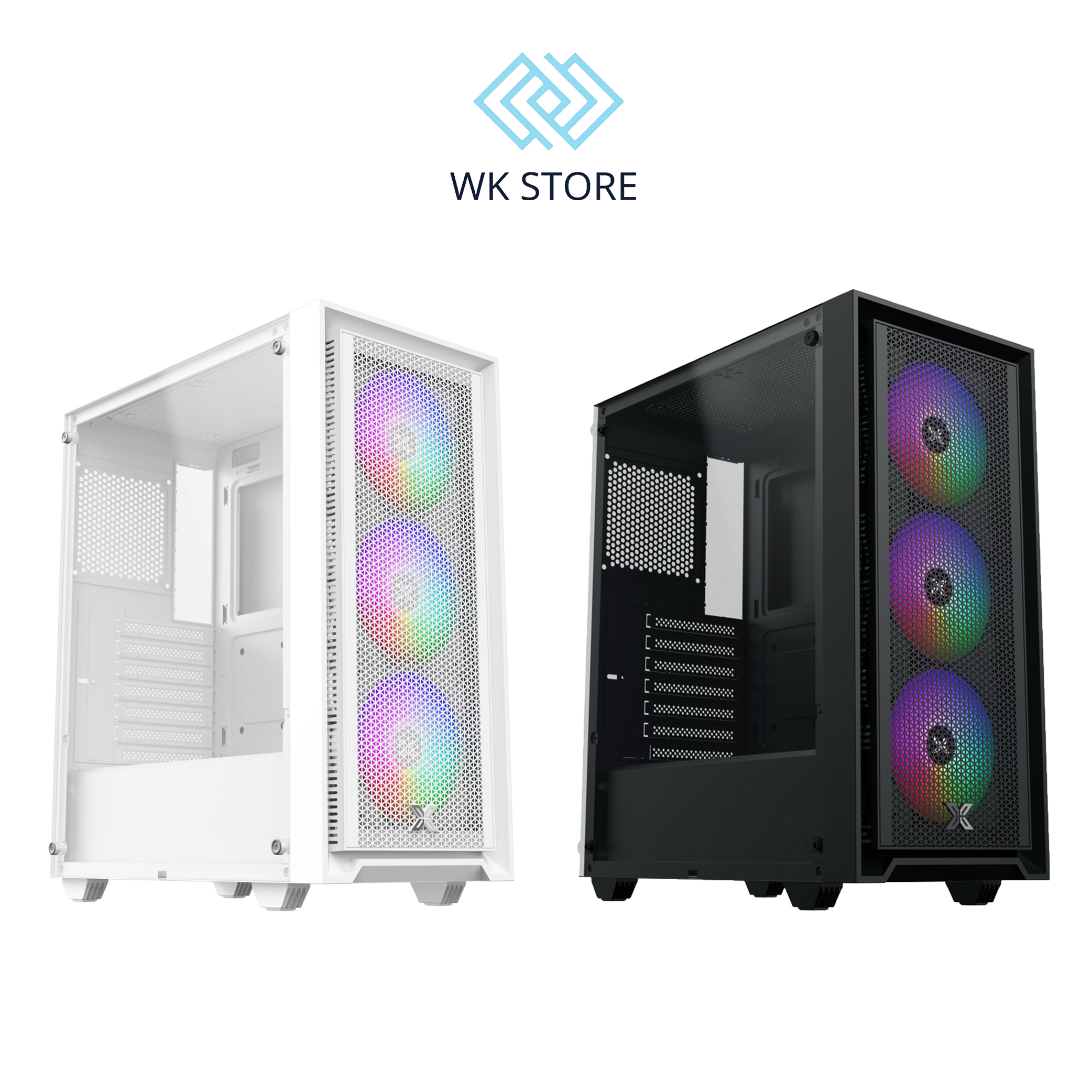 Vỏ case máy tính xigmatek sky ii 3f - kèm 03 fan xigmatek z20f rgb - mới bảo hành 12 tháng