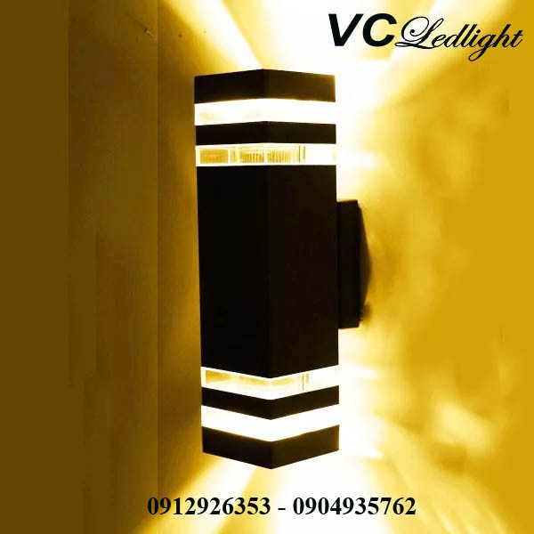Đèn rọi tường 2 đầu hiện đại cho nhà cửa, sân vườn