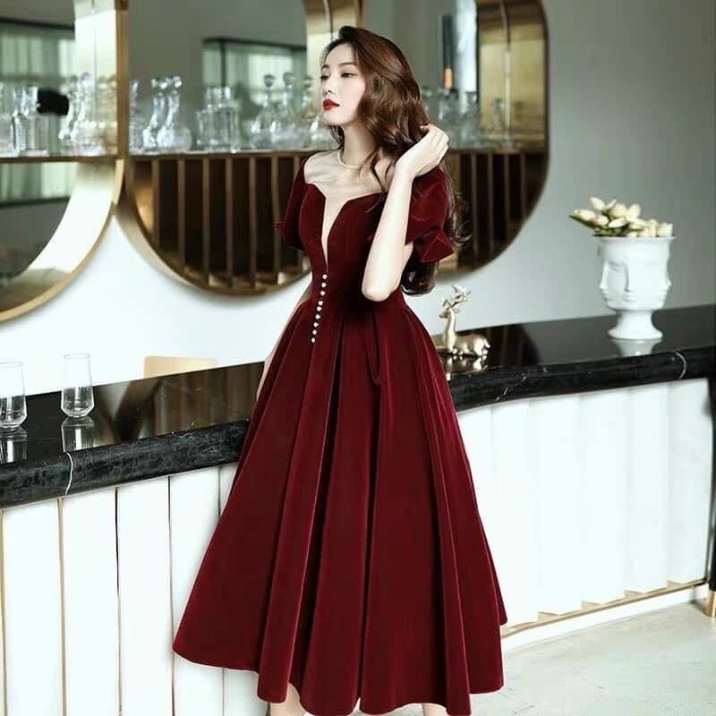 Đầm nhung cao cấp xinh xinh