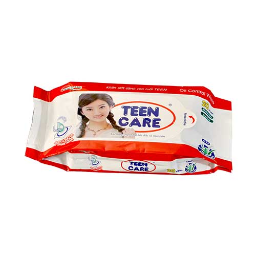 [HCM]Khăn ướt Teencare kháng khuẩn 20 miếng  - Hương hoa lô hội dưỡng da