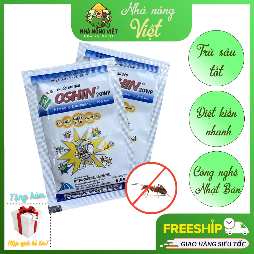 Thuốc Diệt Kiến Trừ Sâu Sinh Học OSHIN 20WP, Diệt Sạch Tận Gốc, Trừ Bệnh Gây Hại Cây Trồng Rầy Nâu , Vẽ Bùa, Rệp Sáp, Các Loại Bọ Khác– Nhà Nông Việt