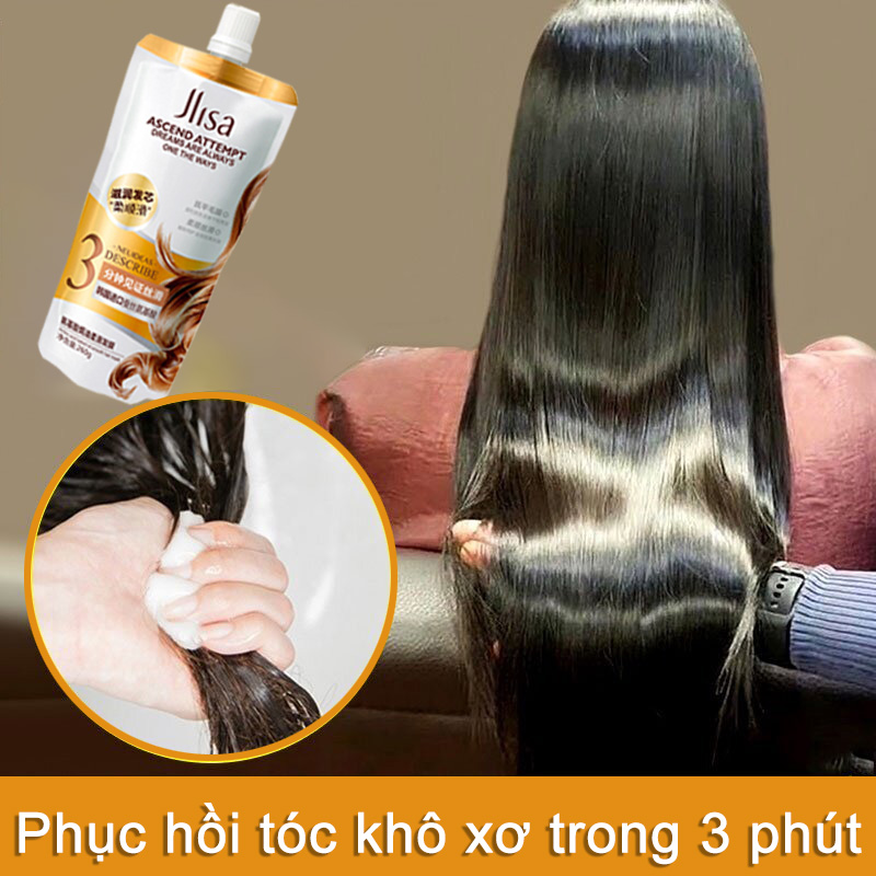 Kem ủ tóc mềm mượt，hấp dầu phục hồi tóc colagen, 260g phục hồi tóc khô hư tổn, giúp tóc càng mềm mượt hơn