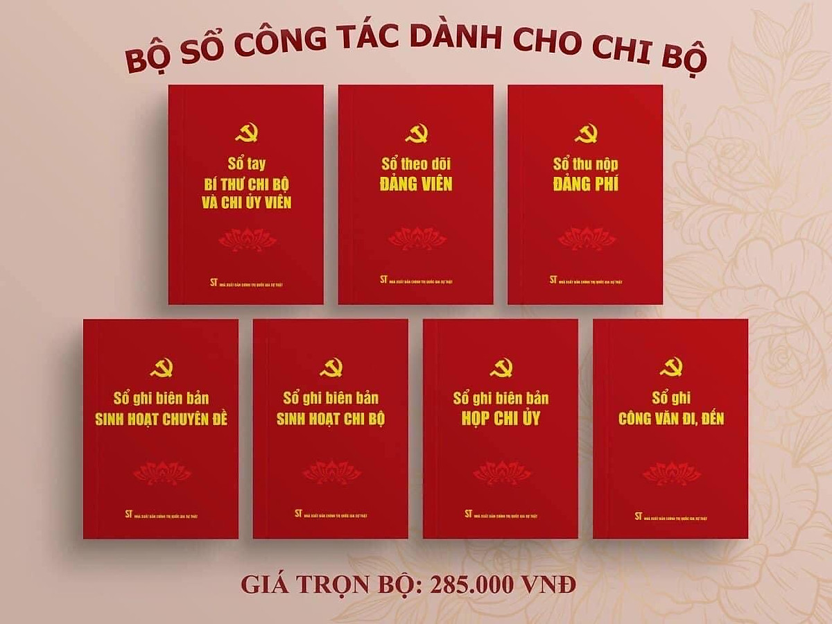 Bộ sổ tay dùng cho công tác chi bộ