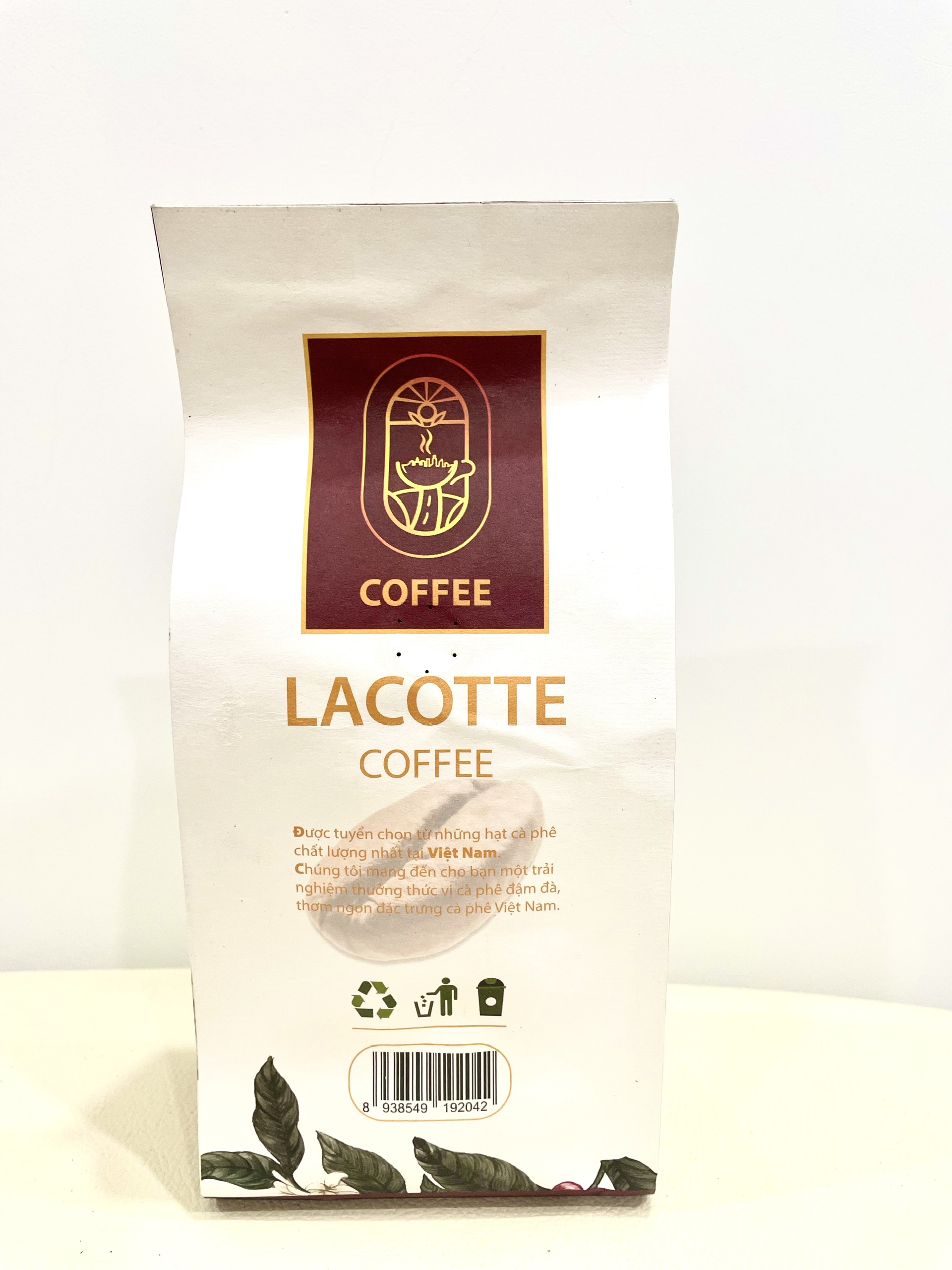 Cà phê 100% Robuta dạng hạt rang xay nguyên chất Lacotte Coffee Loại 250gr