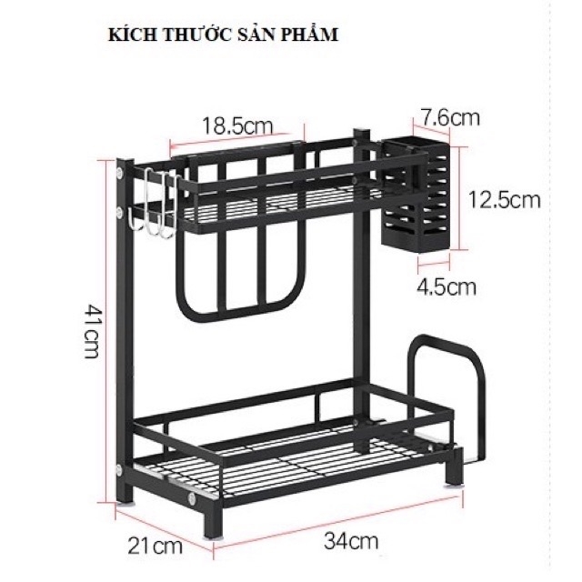 Kệ gia vị 3 tầng sơn tĩnh điện cao cấp