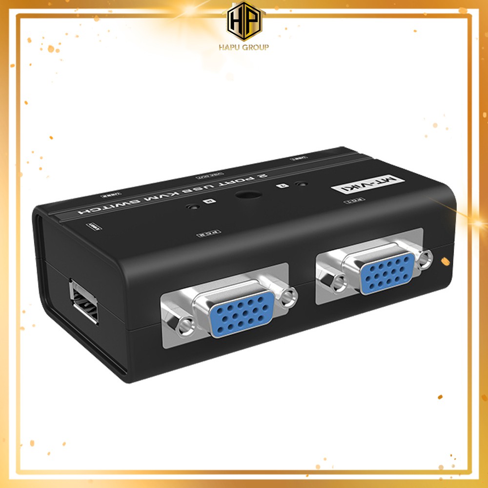 Bộ kvm switch usb mt-viki mt-260kl 2 máy tính dùng chung 1 màn hình và phím chuột - hapugroup