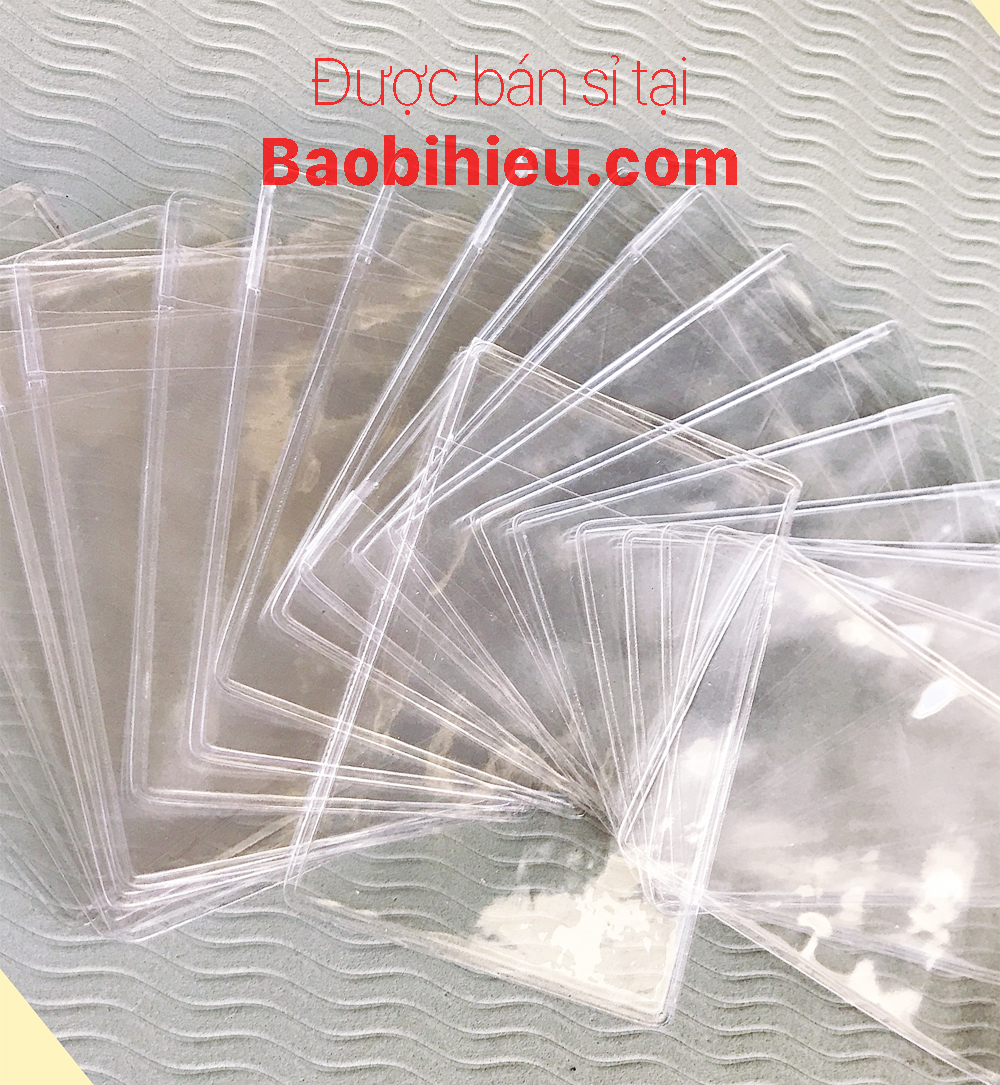 [CÓ NẮP] SET 10 Túi nhựa dẻo PVC có nắp đựng CĂN CƯỚC CÔNG DÂN, bằng lái xe PET, thẻ ATM và các loại thẻ bằng kích thước (loại có nắp) 10B1811NAP