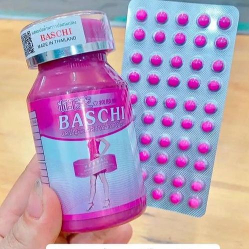 Viên giảm cân baschi hồng vĩ 40v Thái slimming kết hợp vỉ hồng giảm hiệu quả