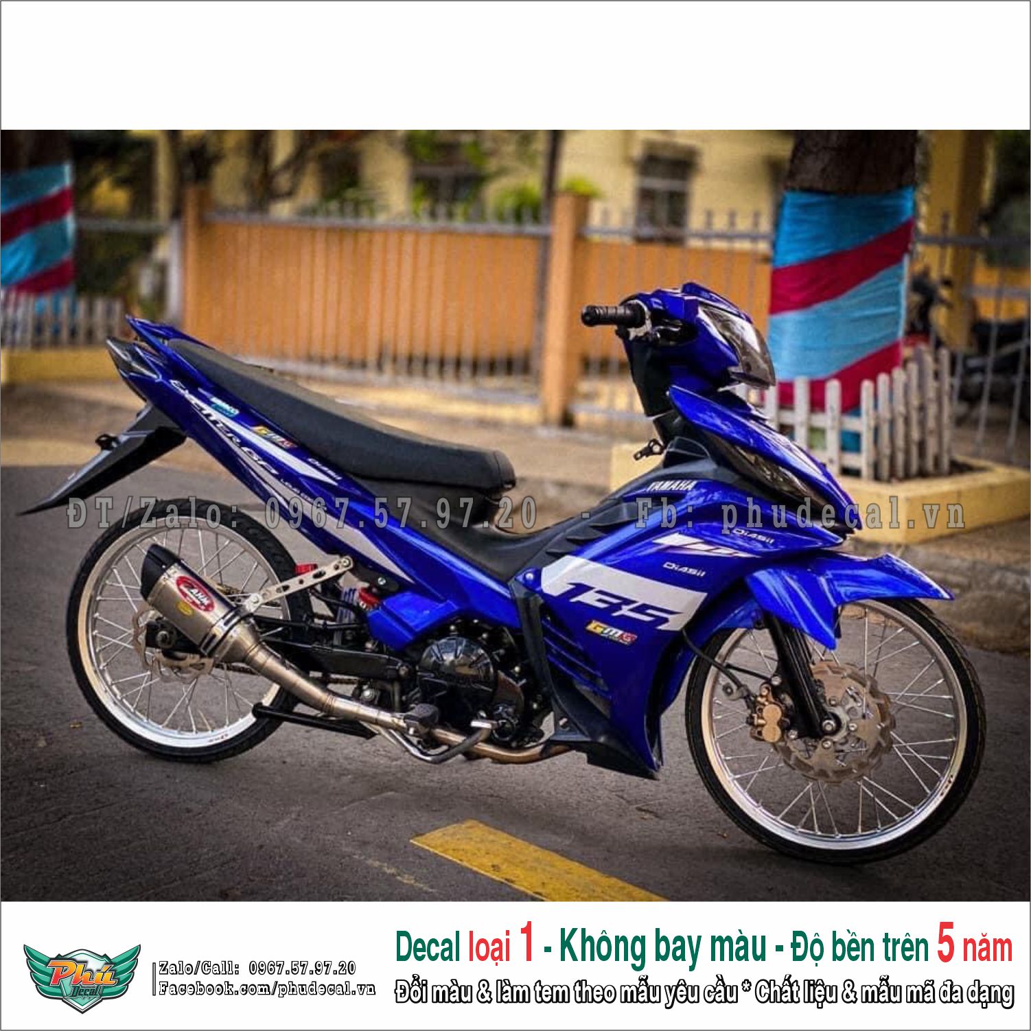 Tem rời exciter 135 Xanh Trắng gp