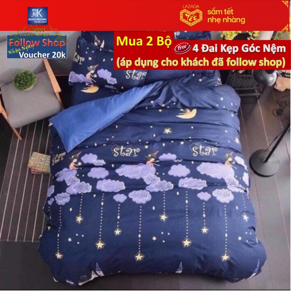 Bộ chăn ga gối poly Sao Star 1m6x2m
