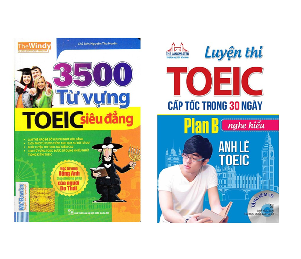 Combo Luyện Thi TOEIC Cấp Tốc Trong 30 Ngày - Plan B - Nghe Hiểu + 3500 Từ Vựng Toeic Siêu Đẳng
