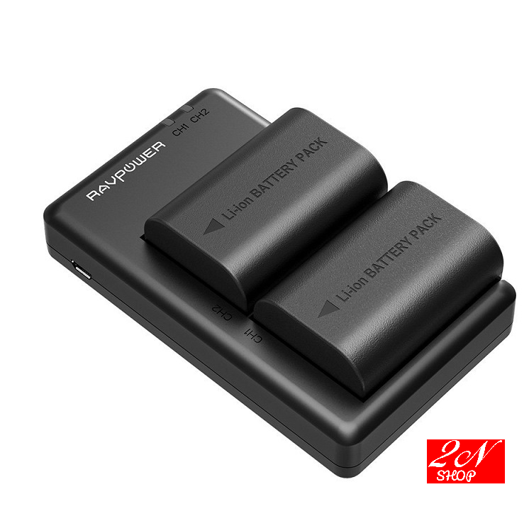 Bộ pin sạc ravpower lp-e6 cho canon 5d ii, 5d iii, 60d, 70d, 7d, 80d,5d mark iv