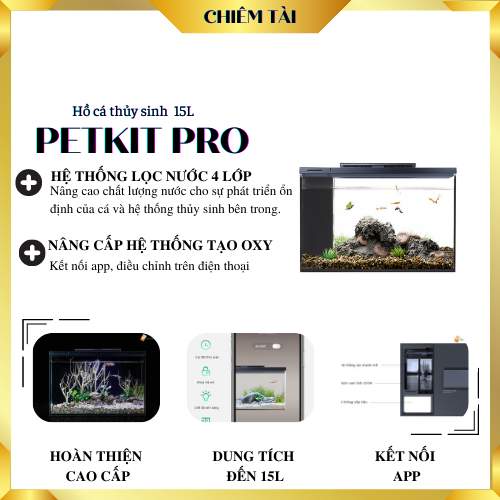 Hồ cá thủy sinh petkit pro 15l