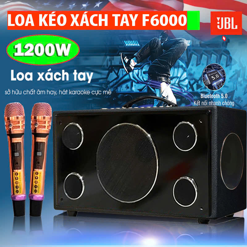 HÀNG CHÍNH HÃNG | Loa  Kéo Xách Tay , Loa Karaoke JBL F6000  Sub Siêu Trầm  7 Đường Tiếng - 1 Bass 2