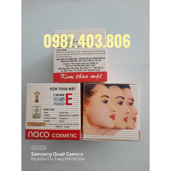 Kem vitamin E naco 3 mặt