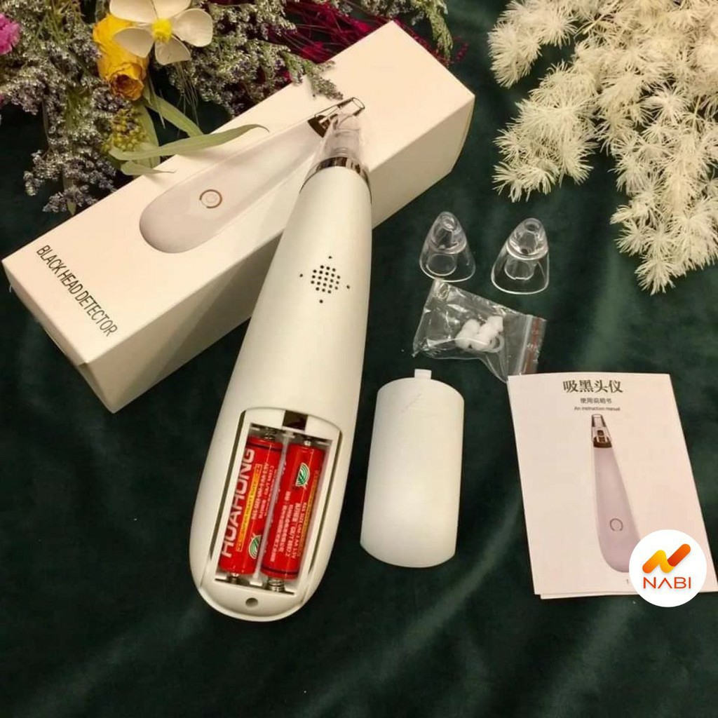 Máy hút mụn cám, mụn đầu đen Black Head / Ủ Mụn- Máy hút mụn cầm tay mini 3 đầu hút tiện lợi, dễ sử dụng, chạy bằng pin- Tặng gói ủ mụn Black Head khi mua máy hút mụn