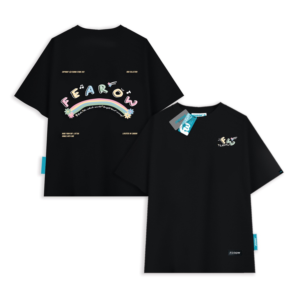 Áo thun fearow sweet rainbow tee /màu đen fw116
