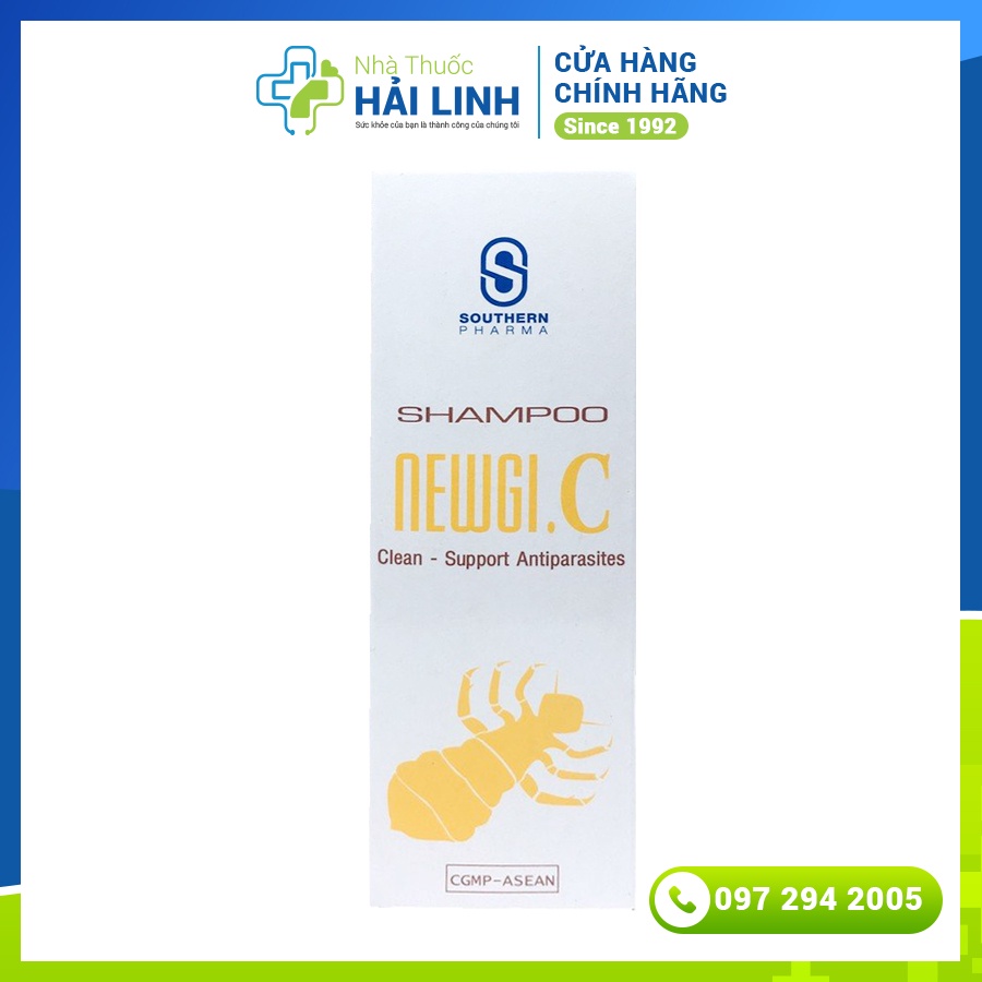 Newgi C dầu gội chấy rận - Loại bỏ các ký sinh trùng trí trên da đầu