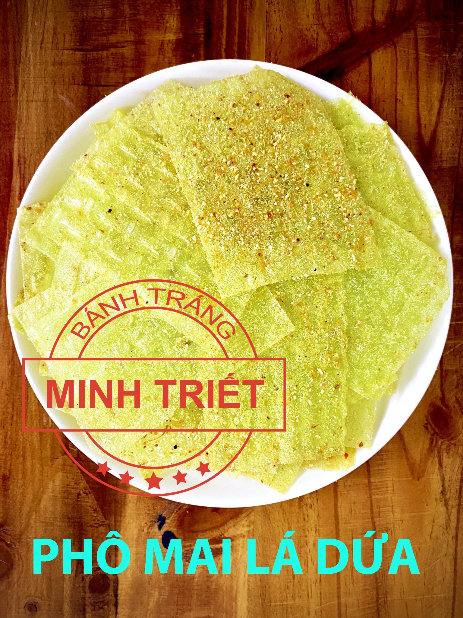 Bánh tráng phô mai lá dứa - bánh tráng tây ninh
