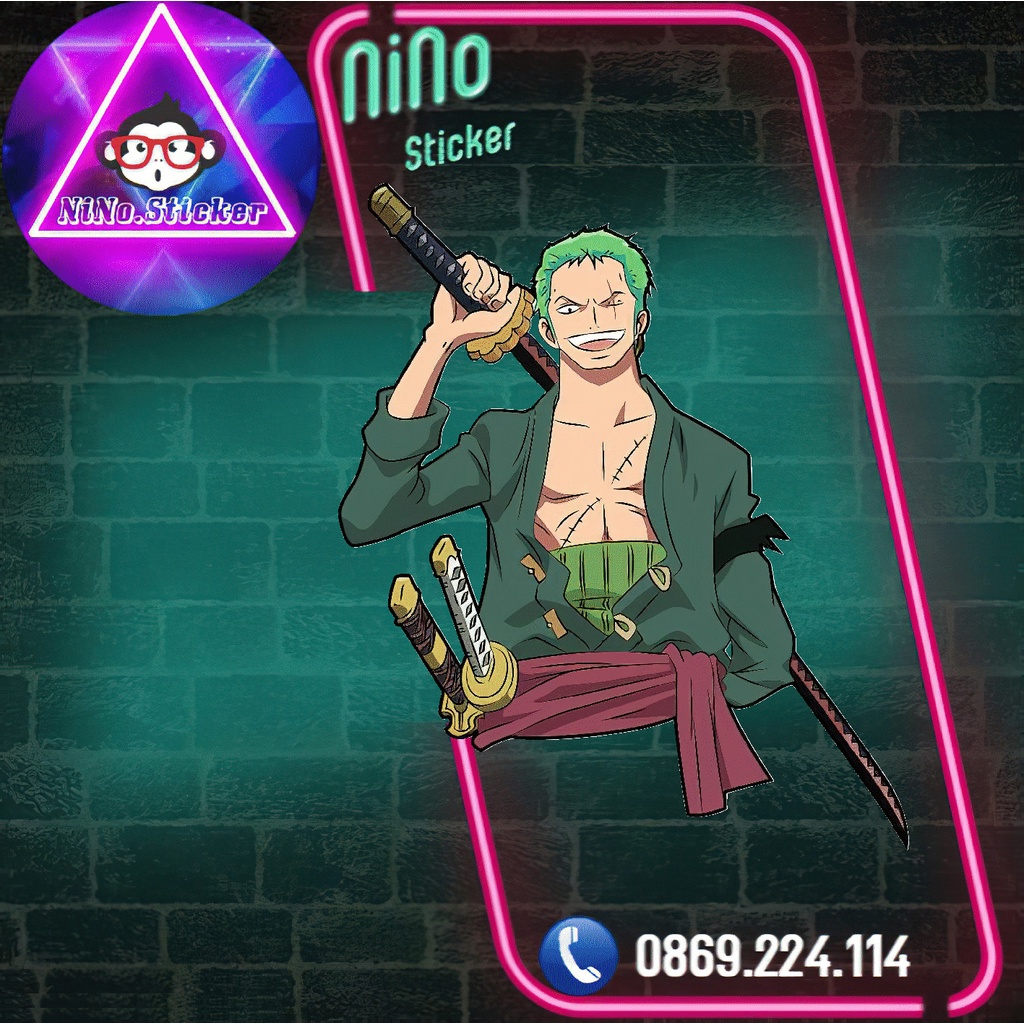Hình ủi - hình ép nhiệt - decal - one piece - zoro
