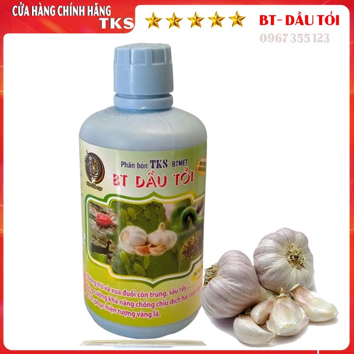 Chế Phẩm BTMET DẦU TỎI: Phòng Trừ Và Xua Đuổi Côn Trùng, Sâu Rầy - Chai 1lit