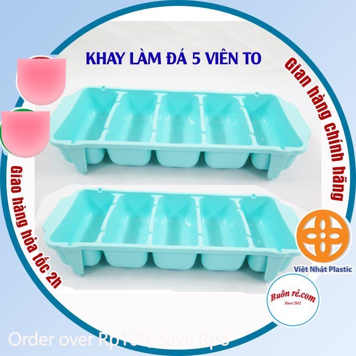 Set 3 vỉ đá 5 viên nhựa dẻo Việt Nhật (6928) khay làm đá, thạch rau câu, đựng đồ trữ đông ăn dặm cho bé -Buôn rẻ 01261