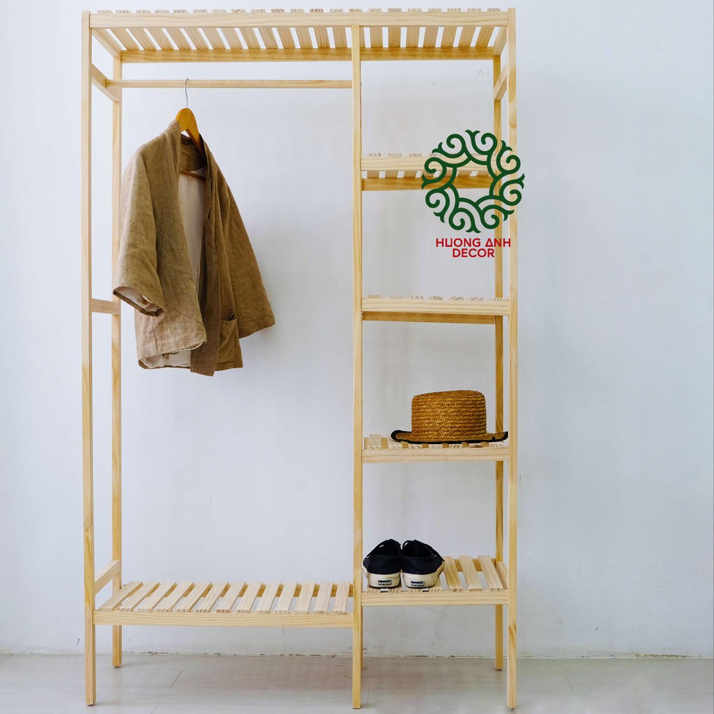 Kệ tủ treo quần áo hàn quốc 2 ngăn kiểu hàn Hương Anh Decor