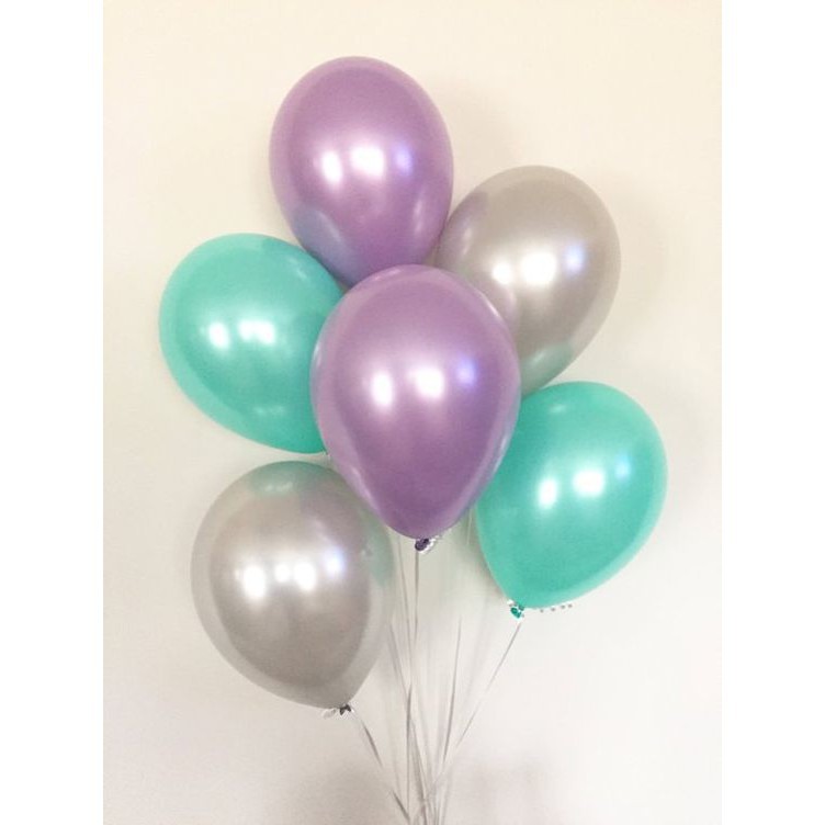 Bong bóng sinh nhật thái lan nhũ tròn 10'' bịch 10 chiếc