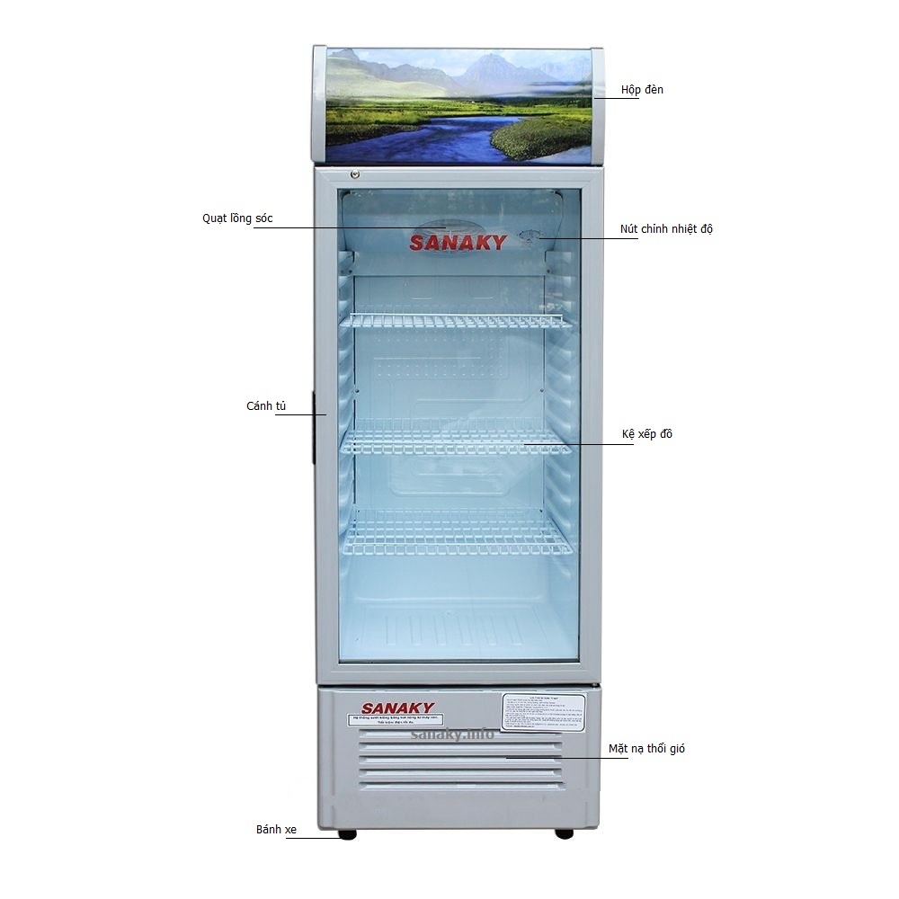 Tủ mát đứng sanaky vh-408k3 tiết kiệm điện