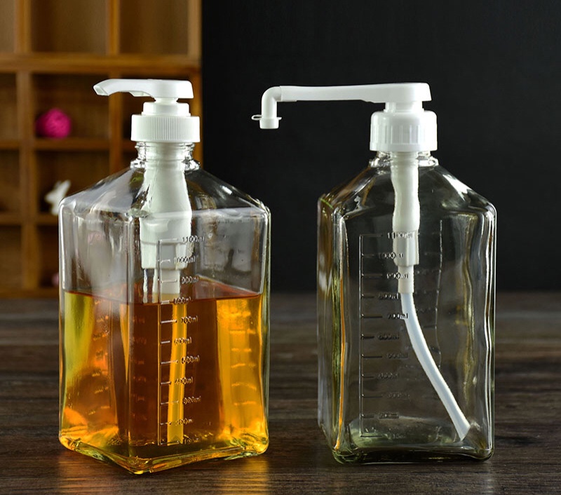 [HCM]Bình Bơm Siro & Sugar Có Vòi Dung Tích 1100ml - Bình Thủy Tinh