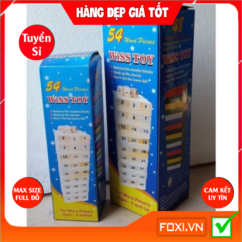 Đồ chơi Rút Gỗ Foxi Đồ chơi giáo dục trò chơi tương tác cực mạnh giải trí và xả xì tress vui nhộn choi được nhiều người