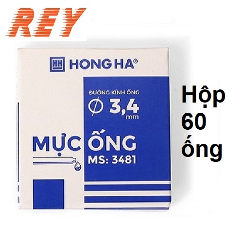 Combo 6 ống mực bút máy hồng hà 3481 -tím, xanh, đen