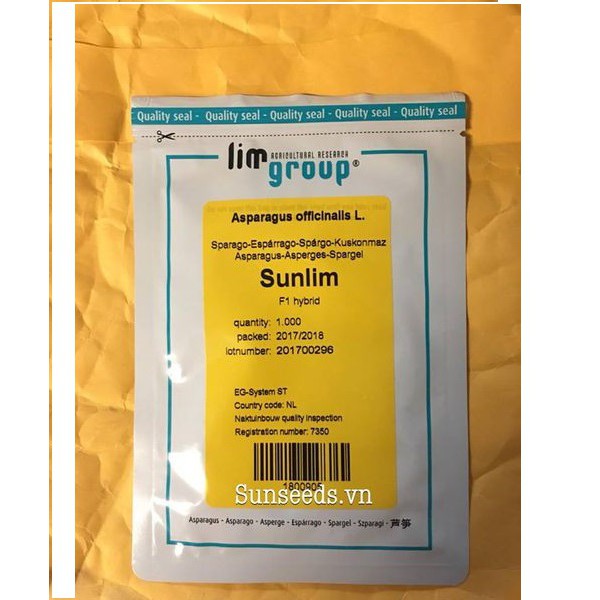 Hạt giống măng tây Sunlim Hà Lan gói 20 hạt