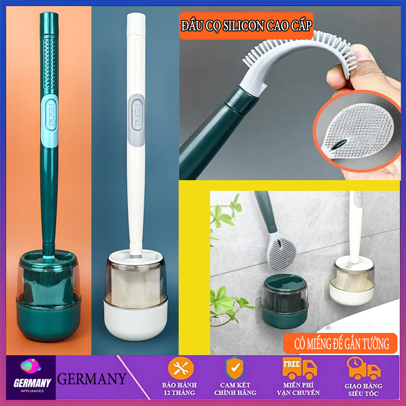 Chổi cọ bồn cầu, bàn chải cọ toilet bằng Silicon, cây cọ rửa nhà vệ sinh có lọ đựng nước tẩy, xà bông, có đế gắn tường, chổi lau nhà, cọ wc