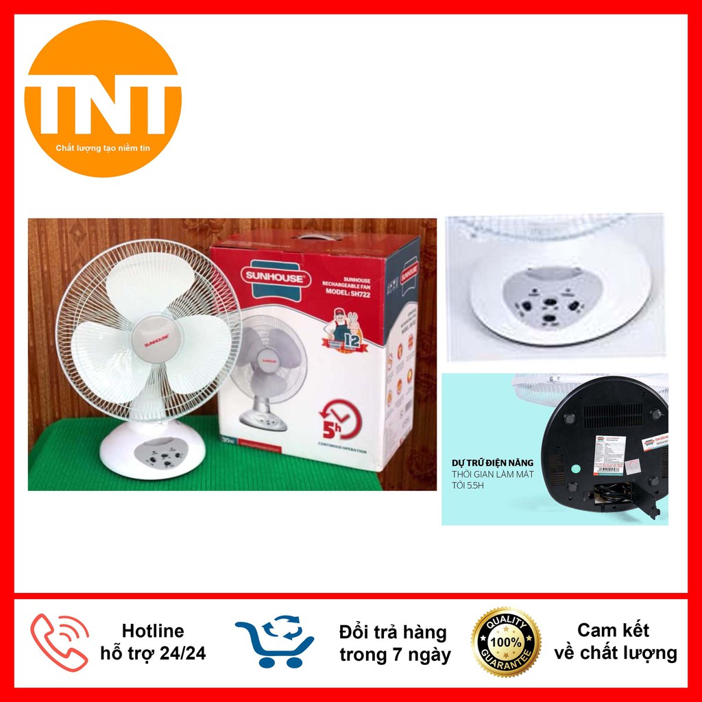 Quạt tích điện- quạt tích điện sunhouse sh722, hàng chính hãng