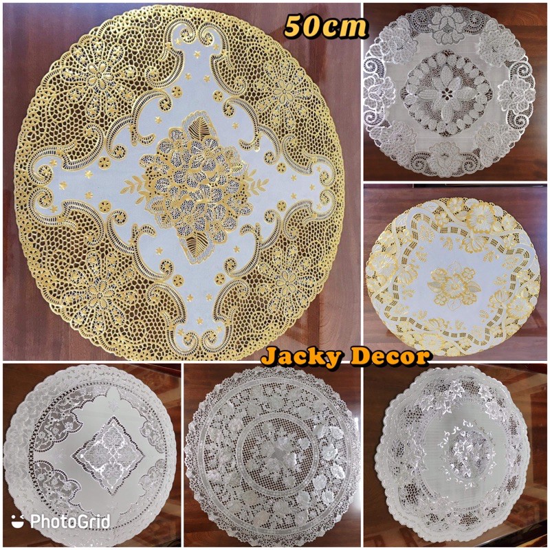 Khăn Trải bàn Ren Hoa 50cm hình tròn - HÀNG ĐẸP