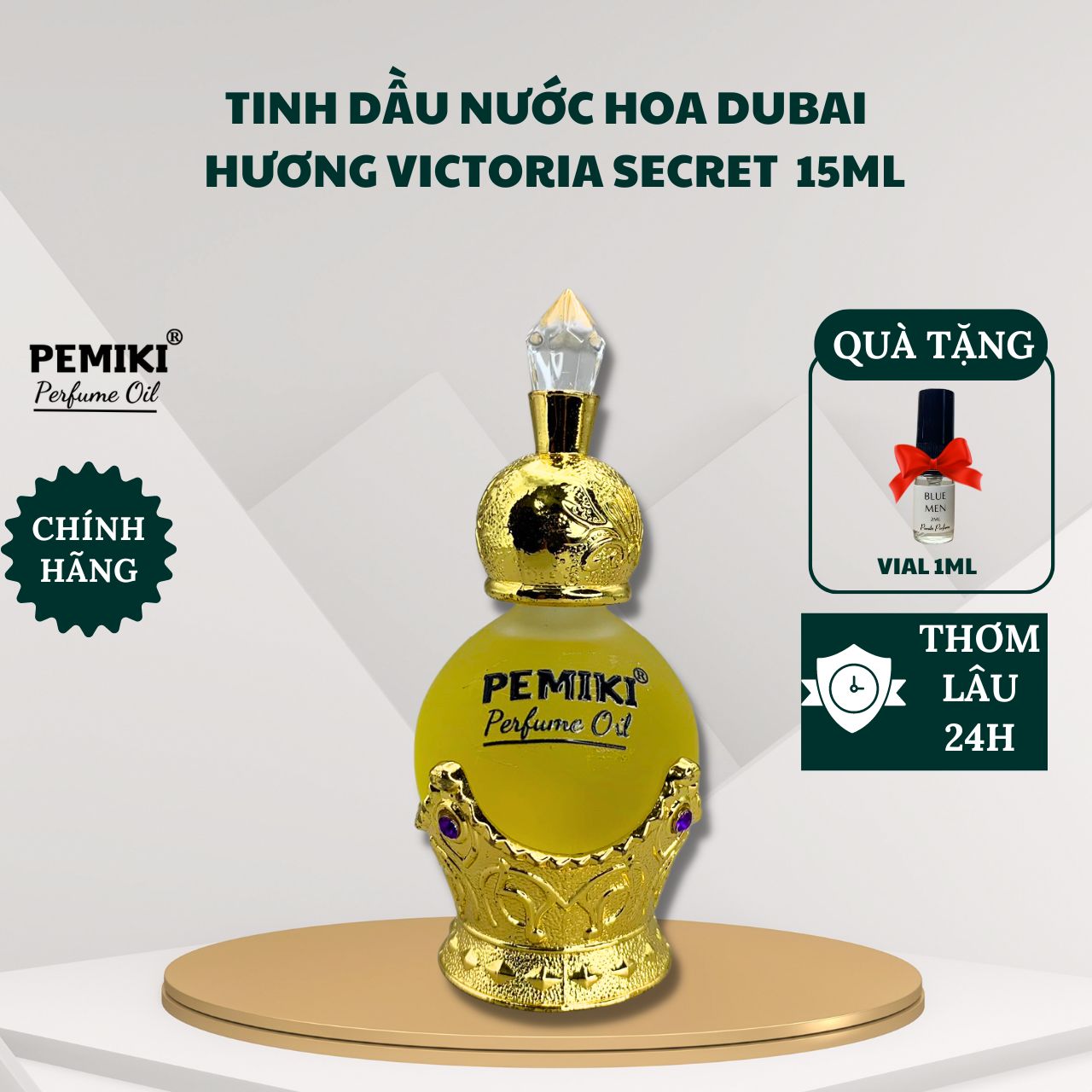Tinh dầu nước hoa nữ dubai PEMIKI Victoria Secret mẫu trứng tròn 15ml thơm lâu 24h - PEMIKI Perfume