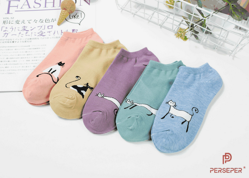 Vớ nữ tất nữ cổ ngắn hoạ tiết thú cưng đáng yêu hàng cao cấp co giãn tốt tat nu vo chan nu vo luoi nu - hình thật shop chụp