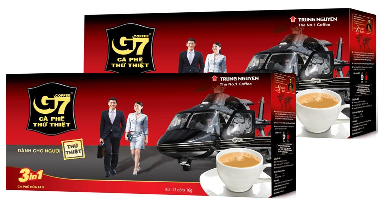 Combo 2 hộp cà phê sữa hòa tan g7 - hộp 21 gói x 16gr