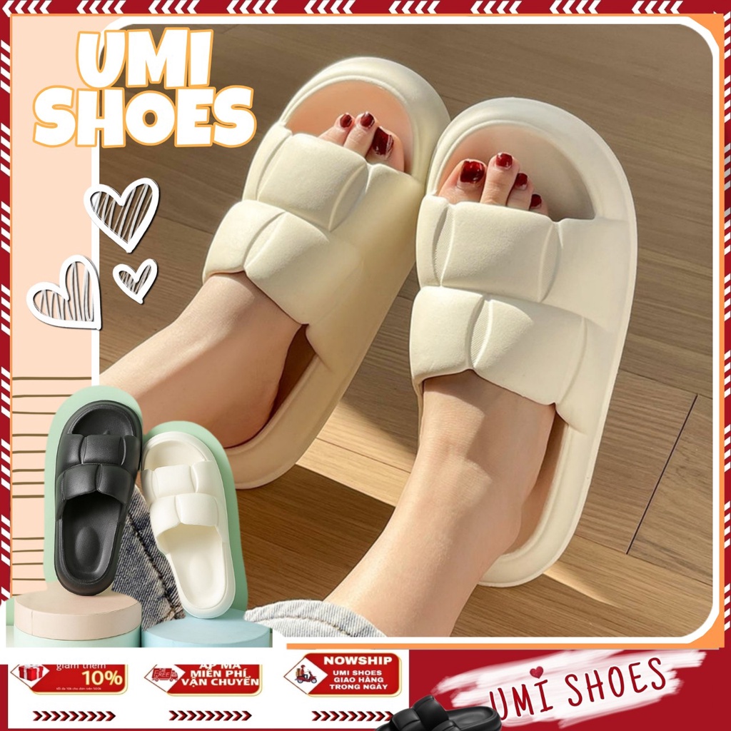 HOT NOWSHIP Dép Bánh Mỳ Độn Đế Cao Quai Ngang Nữ OGAK dễ thương đi mưa nước đi học đi chơi đi biển giá rẻ xinh đẹp hot nhẹ