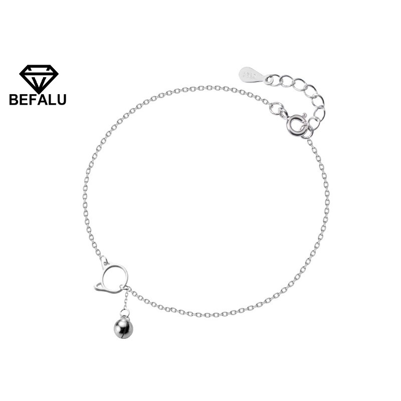 Lắc chân nữ có chuông bạc thật 925 phong cách hàn quốc lc08 - befalu