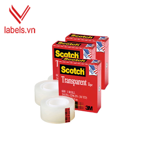 Băng keo 3m scotch 600 thử mực, thử sơn 12.7mm 3cuộn