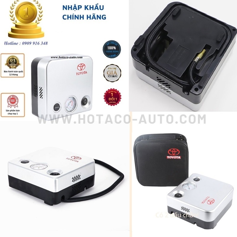 Bơm điện xe hơi 12V, bơm lốp ô tô, bơm lốp Toyota, bơm lốp ô tô 12V, bơm bánh xe