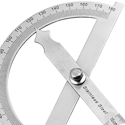 Thước thép dãy đo dài 15cm xoay 180 độ đo góc đa năng kết hợp thước đo độ và thước thẳng