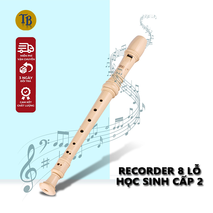 Sáo dọc Recorder 8 lỗ cho học sinh - sáo trúc thanh dọc tone đô chính hãng sáo trúc Thanh Tùng TB22