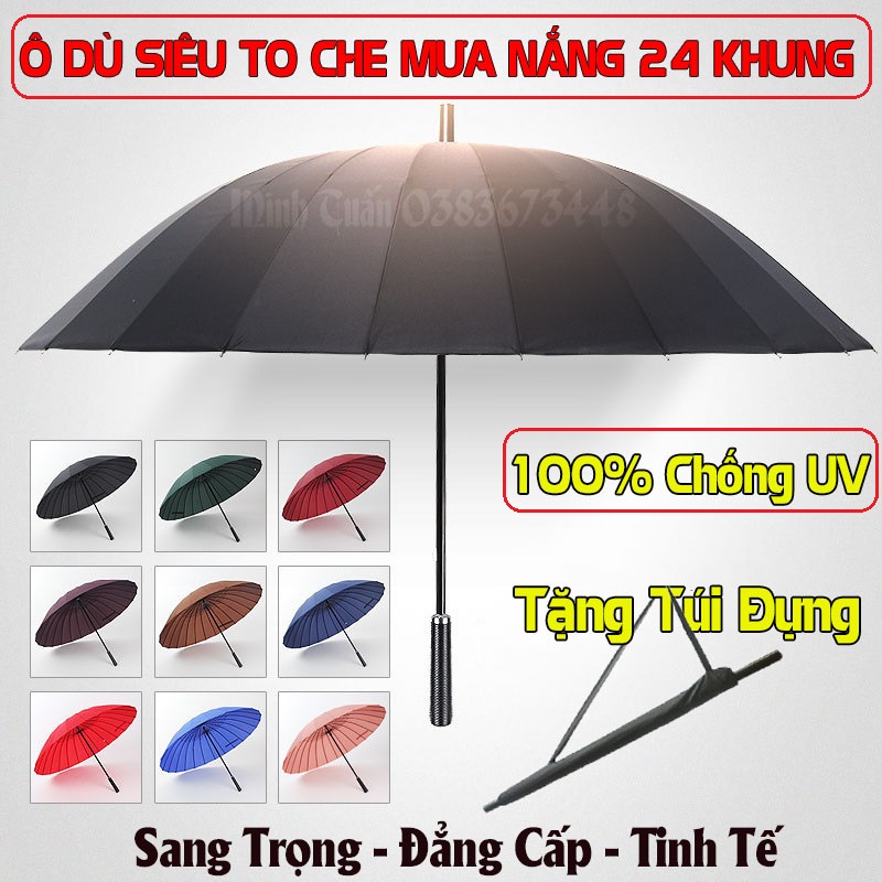 Dù Cầm Tay Thái Lan, Ô nhật cao cấp , du lịch phượt - Ô Dù Đi Mưa Nắng To Tại MINH TUẤN STORE  Đường Kính 116CM Có Thể Đi 3 Người Chất Liệu Vải Dù Chống Thấm Nước Chống Tia UV Cực Tốt - Bảo hành 1 đổi 1 trong 12 tháng.
