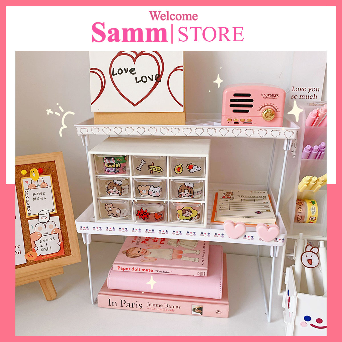 Kệ xếp gấp gọn để đồ dùng cá nhân nhà bếp tiện lợi 2 kích thước