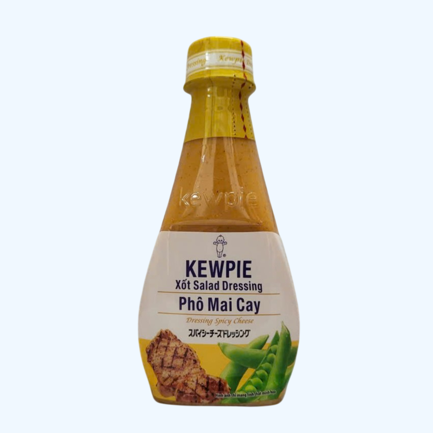 KEWPIE -- chai CAM 210ml -- SỐT PHÔ MAI CAY Spicy Cheese Salad Dressing Sauce