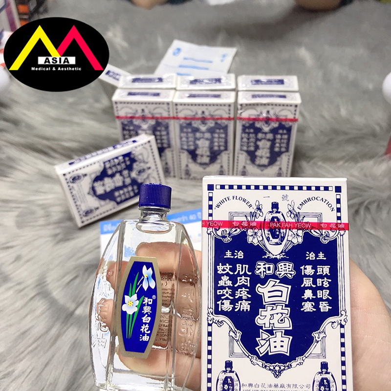 Dầu gió bạch hoa , dầu trắng Hoe Hin massage hít giảm đau bầm tím bong gân cảm cúm dầu nóng thái lan , hongkong 20ml